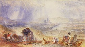 Eine entfernte Ansicht, Rouen, ca. 1834 von Joseph Mallord William Turner