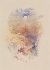 Ein Gebirgspass im Mondlicht, ca. 1845