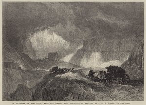 Ein Schneesturm auf dem Mont Cenis von Joseph Mallord William Turner