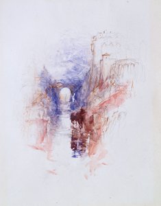 Ein italienisches Schloss über einem Fluss von Joseph Mallord William Turner