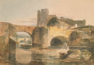 Brecon Bridge und Castle, ca. 1795 von Joseph Mallord William Turner