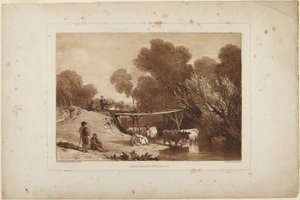 Brücke und Kühe von Joseph Mallord William Turner