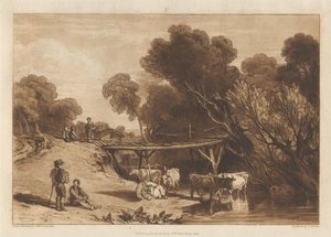 Brücke und Kühe von Joseph Mallord William Turner