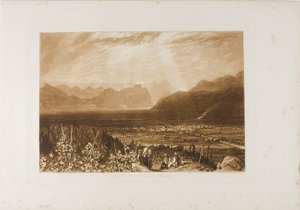 Alpenkette von Grenoble nach Chamberi, Tafel 40 aus Liber Studiorum von Joseph Mallord William Turner