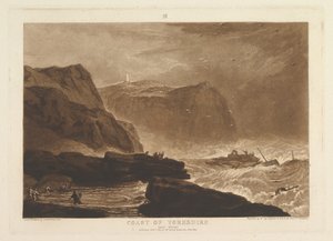 Küste von Yorkshire, in der Nähe von Whitby Liber Studiorum, Teil V, Tafel 24