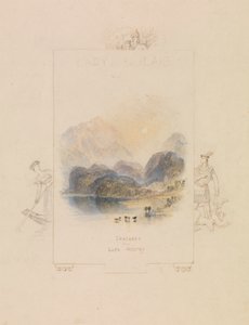 Entwurf für eine Illustration zu Walter Scotts "Die Dame vom See", Loch Achray