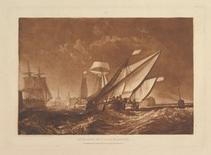 Eingang zum Hafen von Calais, Liber Studiorum, Teil XI, Tafel 55, 1. Januar 1816 von Joseph Mallord William Turner