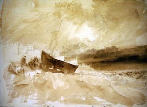 Figuren bei einem Boot am Strand von Brighton von Joseph Mallord William Turner