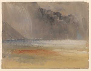 Gewaltige Gewitterwolke über Meer und Land, 1835 - 1840 circa von Joseph Mallord William Turner