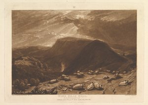 Hind Head Hill, Auf der Portsmouth Road Liber Studiorum, Teil V, Platte 25 von Joseph Mallord William Turner