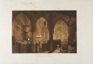 Innenansicht einer Kirche, Platte 70 aus Liber Studiorum von Joseph Mallord William Turner