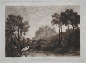 Liber Studiorum: Die Burg über den Wiesen von Joseph Mallord William Turner