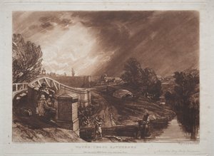 Liber Studiorum: Wasserkresse-Sammler, Rails Head, Ferry Bridge, Twickenham