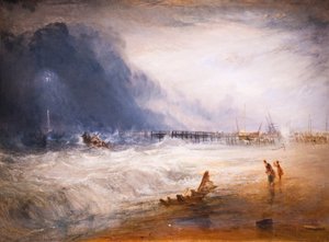 Rettungsboot und Manby-Apparat auf dem Weg zu einem gestrandeten Schiff von Joseph Mallord William Turner
