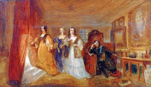 Lucy, Gräfin von Carlisle, und Dorothy Percys Besuch bei ihrem Vater Lord Percy, um 1831 von Joseph Mallord William Turner