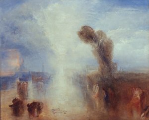 Neapolitanische Fischerinnen, die beim Baden im Mondlicht überrascht werden, ca. 1840