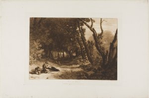 Procris und Cephalus, Platte 41 aus Liber Studiorum von Joseph Mallord William Turner