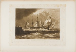 Schiffe im Wind, Platte 10 aus Liber Studiorum von Joseph Mallord William Turner
