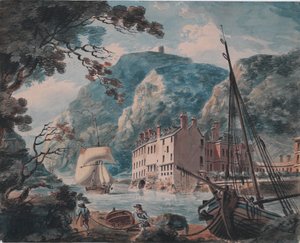 Die Avon-Schlucht in Bristol mit dem Old Hot Wells House, ca. 1792 von Joseph Mallord William Turner