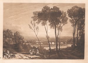 Die Brücke in mittlerer Entfernung von Joseph Mallord William Turner