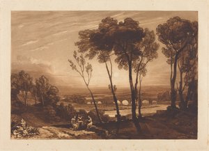 Die Brücke in mittlerer Entfernung von Joseph Mallord William Turner