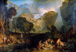 Die Göttin der Zwietracht wählt den Apfel des Streits im Garten der Hesperiden von Joseph Mallord William Turner