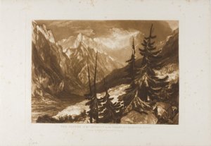 Die Quelle des Arveron, Platte 60 aus Liber Studiorum von Joseph Mallord William Turner