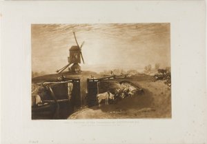 Windmühle und Schleuse, Platte 27 aus Liber Studiorum von Joseph Mallord William Turner