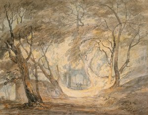 Waldszene mit Figuren, ca. 1798 von Joseph Mallord William Turner