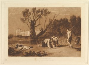 Junge Angler Liber Studiorum, Teil VII, Platte 32, 1. Juni 1811 von Joseph Mallord William Turner