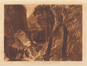 Mühle in der Nähe der Grande Chartreuse von Joseph Mallord William Turner and Henry Edward Dawe