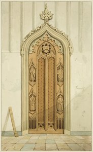 Türen von Clarke, auf jeder Seite des Altars von St. Mark