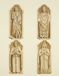 Vier Figuren, die die Türen von Clarke auf jeder Seite des Altars von St. Mark
