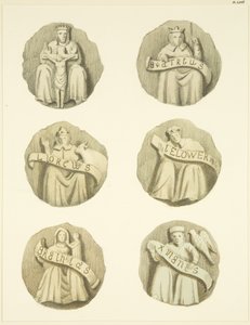 Gewölbesteine (Bossen) in der Decke der Redcliffe Kirche