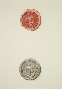 Siegel mit der Inschrift Thomas White und Abzeichen, beide vom Tempelkrankenhaus von Joseph Manning