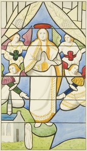 Buntglas in St. Markus - die Himmelfahrt der Jungfrau von Joseph Manning