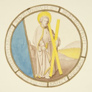 Buntglasfenster in der Privatkapelle des Bischofspalastes: St. Andreas von Joseph Manning