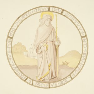 Buntglasfenster in der Privatkapelle des Bischofspalastes: St. Jakobus von Joseph Manning