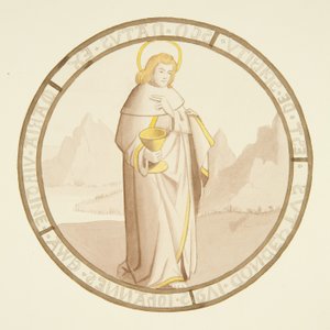 Buntglasfenster in der Privatkapelle des Bischofspalastes: St. Johannes von Joseph Manning
