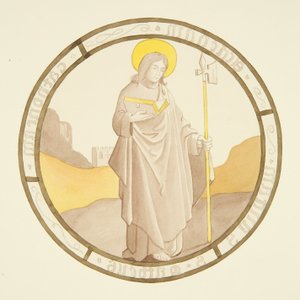 Buntglasfenster in der Privatkapelle des Bischofspalastes: St. Matthäus von Joseph Manning