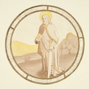 Buntglasfenster in der Privatkapelle des Bischofspalastes: St. Simon von Joseph Manning