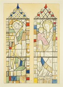 Buntglasfenster über dem Taufbecken von St. Mary Redcliffe
