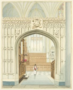 Der Chor von der Südseite der Kathedrale von Bristol von Joseph Manning