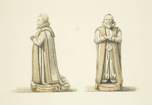 Zwei Ansichten der Effigie von William Swift