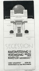 Plakat zur Werbung für die Secession-Ausstellung österreichischer Künstler, 1898 von Joseph Maria Olbrich