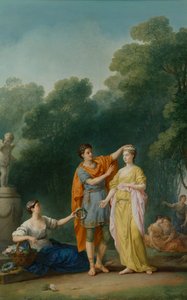 Ein Liebhaber krönt seine Geliebte, 1733