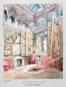 Ansicht der Ost- und Südseiten des zweiten Bildraums von Soane, ca. 1825 von Joseph Michael Gandy