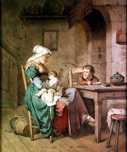 Innenraum eines Schweizer Häuschens