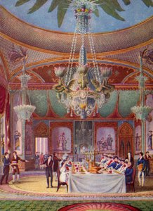 Ein Bankett im Royal Pavilion, Brighton, um 1827