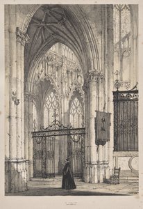 Architektur des Mittelalters: Kirche von St. Riquier, nahe Abbeville von Joseph Nash